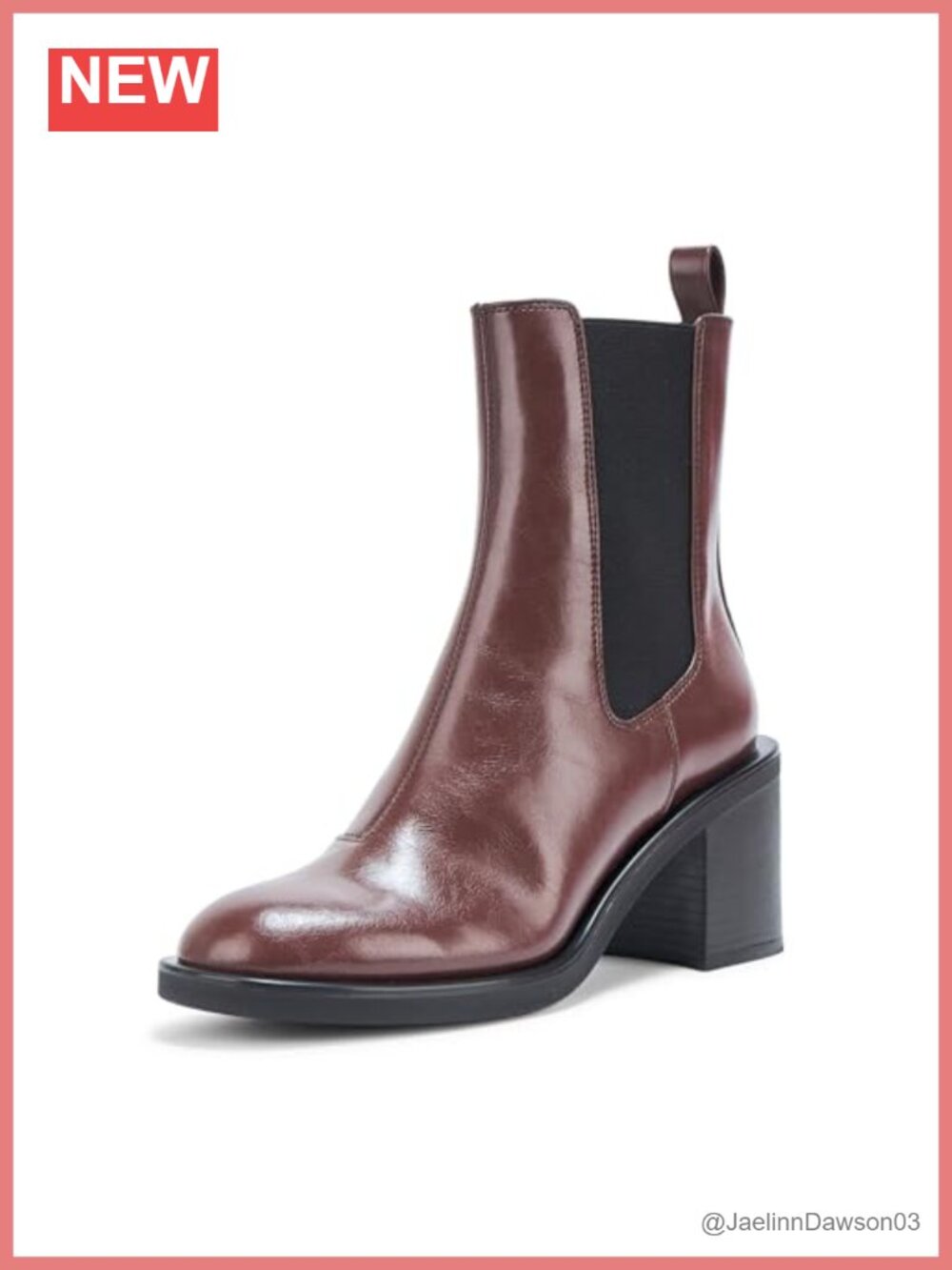 Women's Nalie Heel Chelsea Boot Round Toe Block Heel Ankle Boot